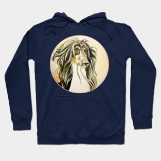 Black and Tan Afghan Hound. Hoodie